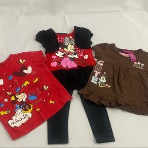 2T 2/3 24 month Minnie Mouse Disney Disney Store Top and Pant Bundle